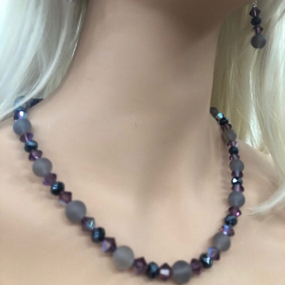 NWT Swarovski Crystal Necklace Set - Picture 10 of 11